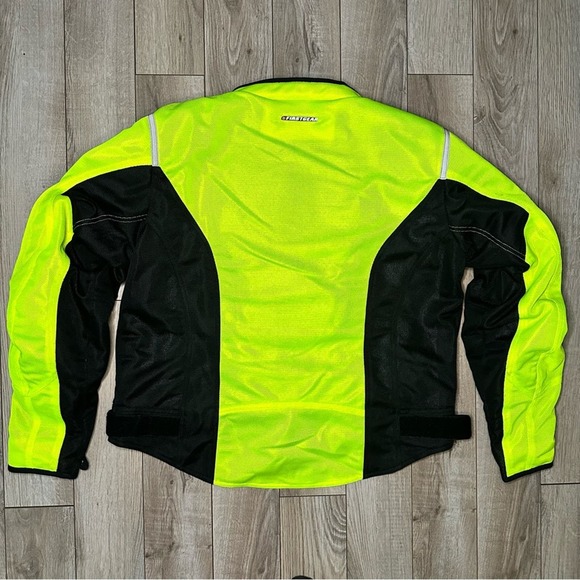 Firstgear Polyester Neon Green Mesh Utility Motorcycle Jacket - Picture 6 of 16